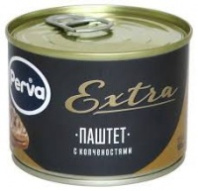 Паштет PERVA EXTRA 180г Курганский с копченостями ключ 1*15
