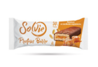 Батончик SOLVIE 50г в глазури со вкусом и начинкой Арахис и соленая карамель 1*24