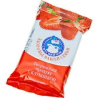 Масса творожная СНЕГОВИЧОК 180г с клубникой 1*12