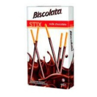 Палочки бисквитные BISCOLATA покрытые мол.шоколадом 40г 1*12