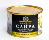 Сайра АКВАТОРИЯ 240г №5 натуральная с д/м ж/б 1*24