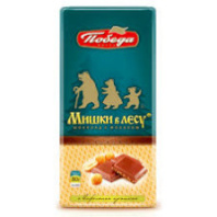 Шоколад МИШКИ В ЛЕСУ 80г с молоком и вафельной крошкой 1*22