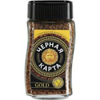 Kофе ЧЕРНАЯ КАРТА GOLD 95г растворимый ст/б 1*12