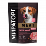 Корм МИРАТОРГ д/собак взрослых и  мелких пород 500г WINNER MEATс нежной телятиной 1*8