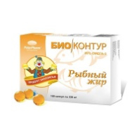 Рыбный жир БИОКОНТУР 330мг в капсулах  №100 1*100