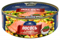 Лосось 230г с овощами в т/с ТУ ключ 1*24