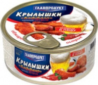 Крылышки куриные ГЛАВПРОДУКТ 300г Баффало острые обжаренные к пиву 1*12