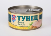 Тунец 5 МОРЕЙ 185г филе в масле 1*24