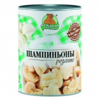 Шампиньоны МЕДВЕДЬ ЛЮБИМЫЙ 850мл консервированные резанные ж/б 1*12