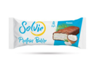 Батончик SOLVIE 50г в глазури со вкусом и начинкой Кокос 1*24