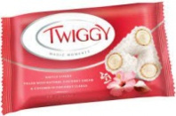 Конфеты TWIGGY 185г с кокосовыми сливками 1*16 код ВК412