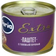 Паштет PERVA EXTRA 180г Курганский из говяжьей печени ключ 1*15