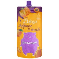 Джем ПОТАПЫЧ 300г абрикос и тыква д/пак 1*6