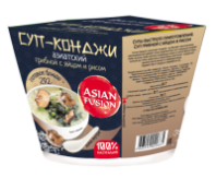 Суп ASIAN FUSION 22г Конджи грибной с яйцом и рисом 1*8