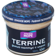 Паштет ЛУНСКОЕ МОРЕ 90г TERRINE Дикий палтус с икрой спайка ст/б 1*9