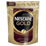 Кофе NESCAFE GOLD DOY 60г сублимированный пак 1*12