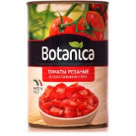 Томаты BOTANICA 400г резанные в собственном соку 1*24