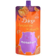 Джем ПОТАПЫЧ 300г апельсин и тыква  д/пак 1*6