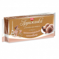 Вафли ПАРИЖАНКА 210г со вкусом шоколадный пломбир 1*13