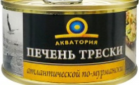 Печень трески АКВАТОРИЯ 185г по-мурмански ж/б 1*48