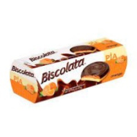 Печенье BISCOLATA PIA KEK 100г с апельсиновой начинкой покр темный шоколад 1*24