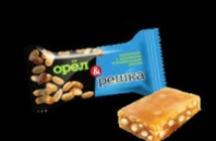 Конфеты ОРЕЛ И РЕШКА карамель с арахисом и воздушным рисом 1*4 код Z104