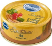 Паштет PERVA EXTRA 100г из утиной печени 1*16