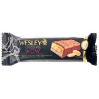 Батончик  WESLEY WOW 35гр с арахисом, карамелью и нугой 1*24