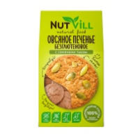 Печенье NUTVILL Безглютеновое 85г Овсяные с семенами тыквы 1*14