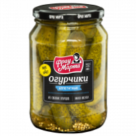 Огурчики ФРАУ МАРТА 680г консервированные аппетитные ст/б 1*12