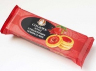 Печенье COOKIES WITH STRAWBERRY MARMALADE 100г сдобное с клубничным мармеладом 1*25