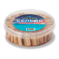 Сельдь ТРИ КИТА 380г Ароматная кусочки в масле с луком 1*6