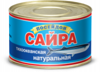 Сайра ПОСЕЙДОН 230г №6 натуральная ж/б 1*48 (876)