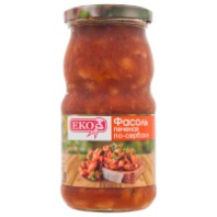 Фасоль ЕКО 510г печеная  по-сербски 510г 1*12