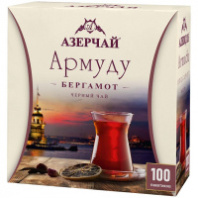 Чай АЗЕРЧАЙ 1,6г*100 Черный с бергамотом 1*12