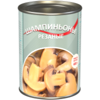 Шампиньоны КРАСНАЯ ЛИНИЯ 400г резанные ж/б 1*24