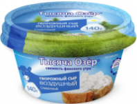 Сыр творожный ТЫСЯЧА ОЗЕР 60% 140г Воздушный сливочный 1*6