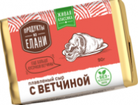 Сыр плавленный ПРОДУКТЫ ИЗ ЕЛАНИ Семикаракорский с ветчиной 35% 90гр 1*30
