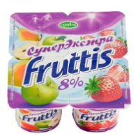 Йогурт ФРУТТИС 115г 8% Суперэкстра Вишня-персик-маракуйя 1*16