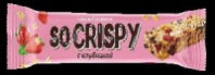 Батончик SO CRISPY 40г с клубникой 1*24