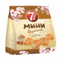 Круассан-мини 7ДНЕЙ 265/300г c кремом со вкусом карамель 1*10