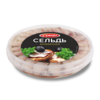 Сельдь ГУРМАН 380г Ароматная кусочки в масле с луком 1*6