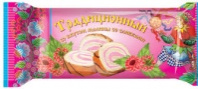 Рулет ТРАДИЦИОННЫЙ 145г бисквитный малина со сливками 1*18 код R015