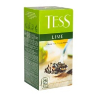 Чай TESS Lime 25*1,5г зеленый c цедрой лимона 1*10 код0596-10