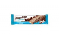 Вафли BISCOLATA TRIA 100г в мол.шоколаде с кокосовой начинкой 1*12