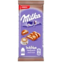 Шоколад MILKA BUBBLES 97г молочный пористый с начинкой со вкусом капучино 1*15