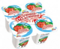 Йогурт АЛЬПЕНГУРТ 95г 1,2% Сочный молочный Клубника 1*24