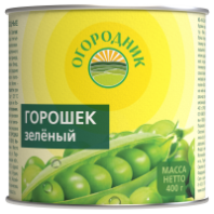 Горошек зеленый ОГОРОДНИК 400г ГОСТ ж/б 1*15