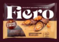 Блинчики FIERO 220г шоколадные с солёной карамелью 1*10