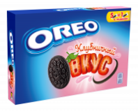Печенье OREO 228г с какао и начинкой со вкусом клубники 1*12